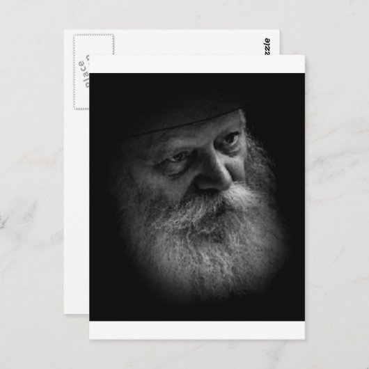 Lubavitcher Rebbe Postkarte (Vorne/Hinten)