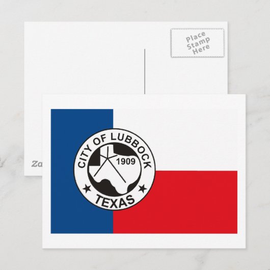 Lubbock Flag Postkarte (Vorne/Hinten)