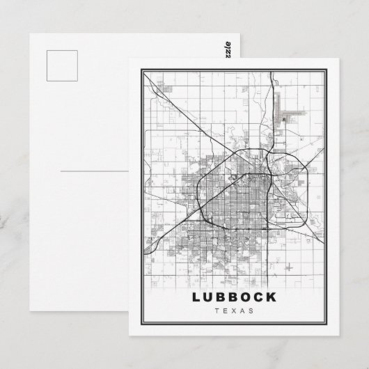 Lubbock Karte (Vorne/Hinten)