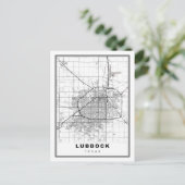 Lubbock Map Postkarte (Stehend Vorderseite)
