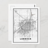Lubbock Map Postkarte (Vorne/Hinten)