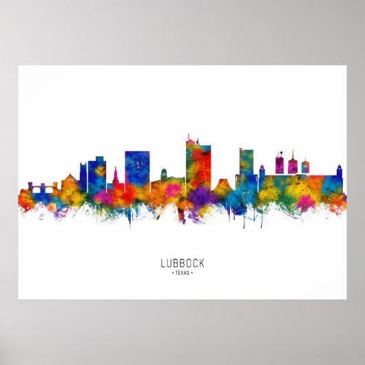 Lubbock Skyline Poster (Vorne)