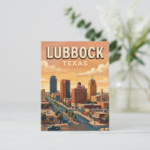 Lubbock Skyline Texas Postkarte (Stehend Vorderseite)
