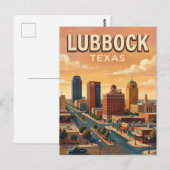 Lubbock Skyline Texas Postkarte (Vorne/Hinten)