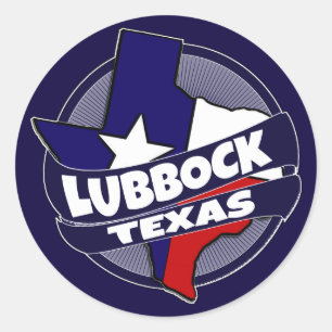 Lubbock Texas Fahne platzt Aufkleber