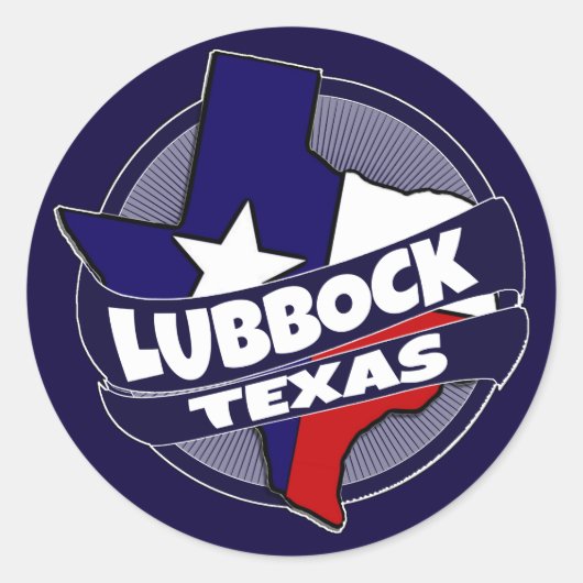 Lubbock Texas Fahne platzt Aufkleber (Vorderseite)