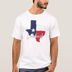 Lubbock, Texas Flag Karte Männer weiß T-Shirt