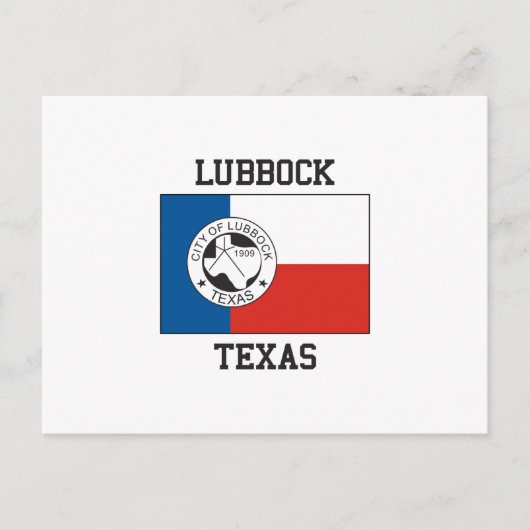 Lubbock Texas Flag Postkarte (Vorderseite)