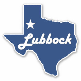 Lubbock, Texas Lone Star Staat Karte Aufkleber