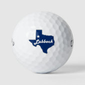 Lubbock Texas Lone Star Staat Map Proud West Texan Golfball (Vorderseite)