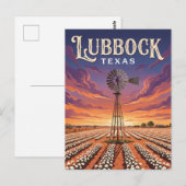 Lubbock Texas Postkarte (Vorne/Hinten)