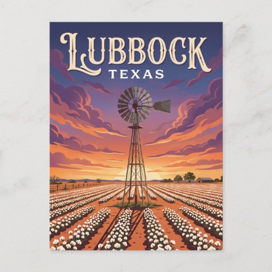 Lubbock Texas Postkarte (Vorderseite)