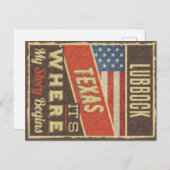 Lubbock Texas Postkarte (Vorne/Hinten)