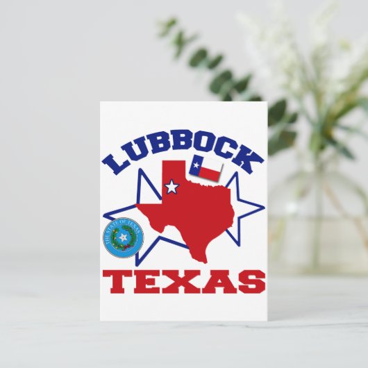 Lubbock, Texas Postkarte (Stehend Vorderseite)