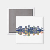 Lubbock Texas Skyline Magnet (Vorderseite/Rückseite)