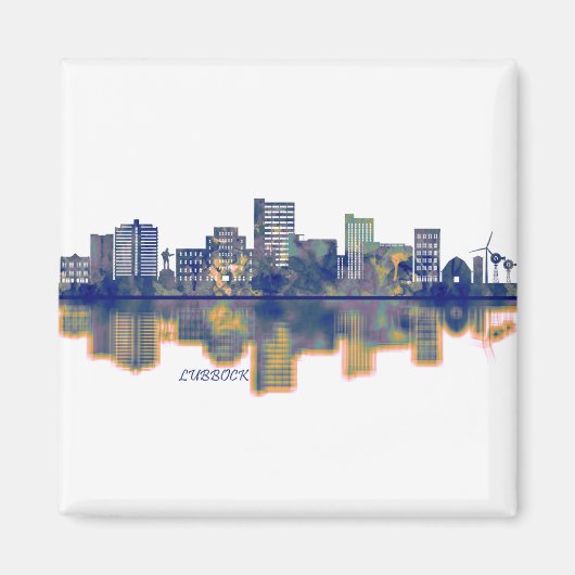 Lubbock Texas Skyline Magnet (Vorne)