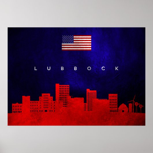 Lubbock Texas Skyline Poster (Vorne)