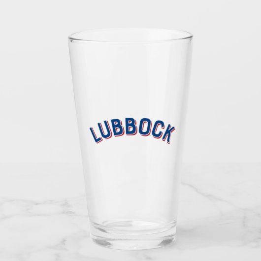 Lubbock, Texas Vintag Arch Glas (Vorderseite)