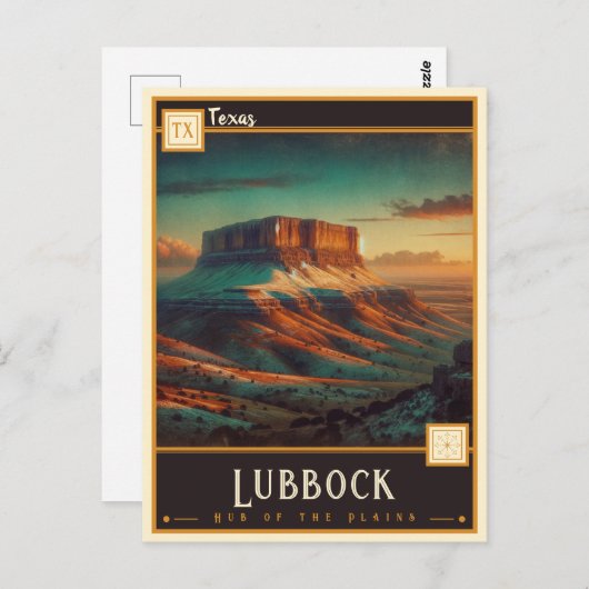 Lubbock, Texas | VINTAG Postkarte (Vorne/Hinten)