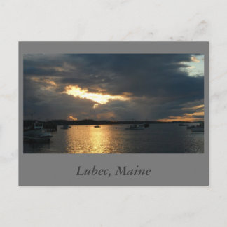 Lubec bei Sunset Postcard Postkarte