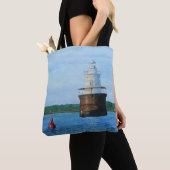 Lubec Channel Leuchtturm Gemälde Tasche (Von Nahem)
