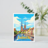Lubeck Deutschland Reisen Kunst Vintag Postkarte (Stehend Vorderseite)