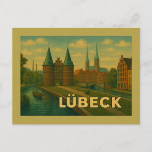 Lübeck Deutschland Stadt Kunst Postkarte