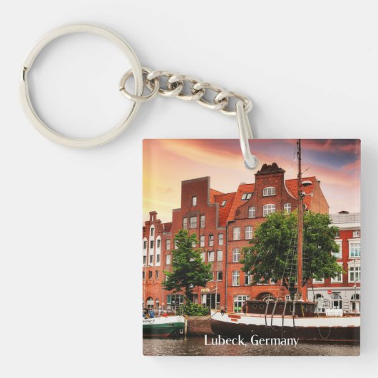 Lubeck Deutschland Stadtbild Schlüsselanhänger (Vorderseite)