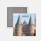 Lübeck Holstentor Gate Foto Magnet (Vorderseite/Rückseite)