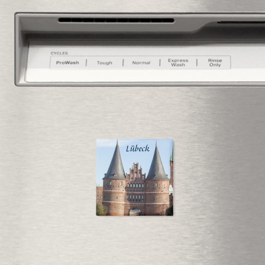 Lübeck Holstentor Gate Foto Magnet (In Situ (Geschirrspüler))