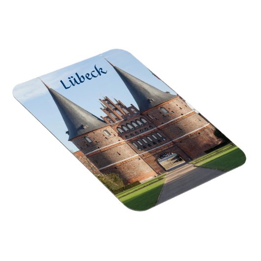 Lübeck Holstentor Gate Foto Magnet (Rechte Seite)