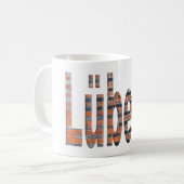 Lübecker Backstein Kaffeetasse (Vorderseite Links)