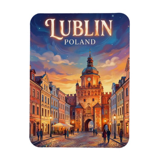 Lublin Altstadt Polen Magnet (Vertikal)