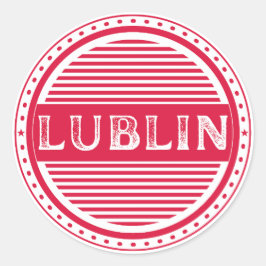 Lublin City Pride Emblem – Polish Identity Runder Aufkleber