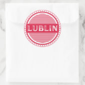 Lublin City Pride Emblem – Polish Identity Runder Aufkleber (Tasche)