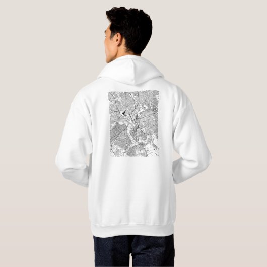 Lubumbashi DR Congo Map Hoodie (Schwarz voll)