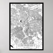 Lubumbashi DR Congo Map Poster (Vorne)