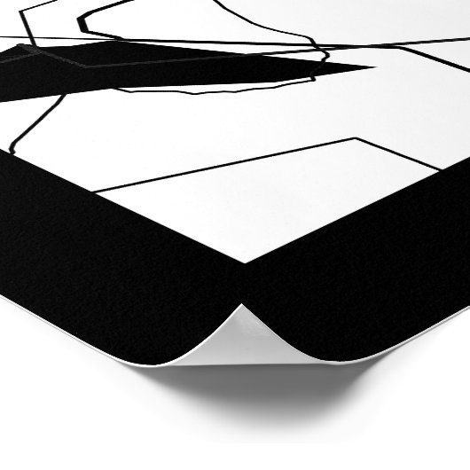 Lubumbashi DR Congo Map Poster (Ecke)