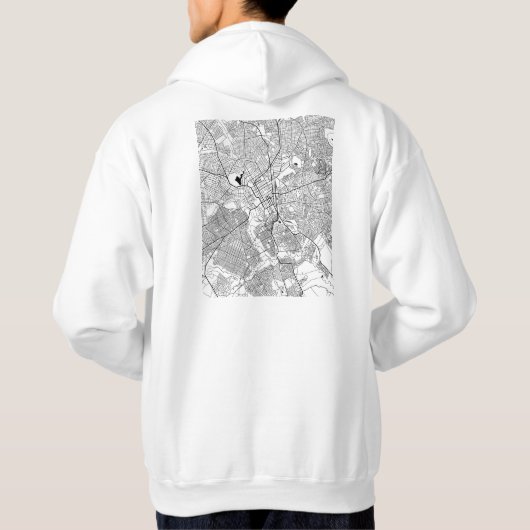Lubumbashi DR Kongo Karte Hoodie (Rückseite)