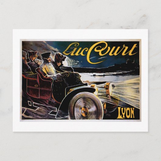 Luc Court - Vintage Kfz-Werbung Postkarte (Vorderseite)