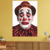 “Luca” After the Laughter Ends – A Clowns Portrait Leinwanddruck (Insitu (Wohnzimmer))