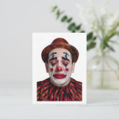 “Luca” After the Laughter Ends – A Clowns Portrait Postkarte (Stehend Vorderseite)