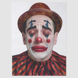 “Luca” After the Laughter Ends – A Clowns Portrait Seidenpapier