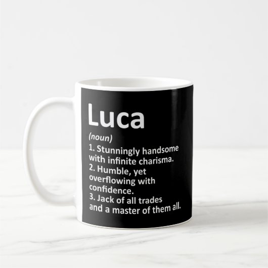 Luca Definition Personalisiert Name Kaffeetasse (Links)