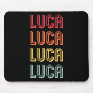 Luca Geschenk Name Personalisiert Lustig Retro Vin Mousepad