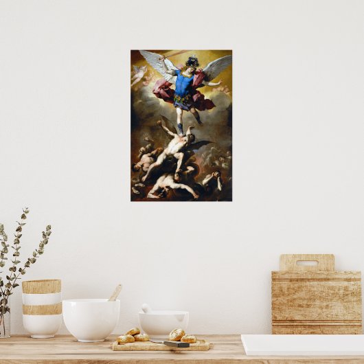 Luca Giordano Der Fall der Engel der Rebellen Poster (Küche)