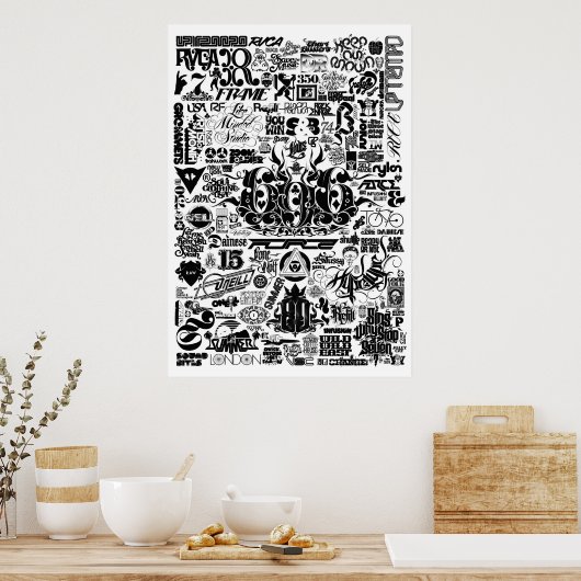 Luca Ionescu "Logo History" Poster (Küche)