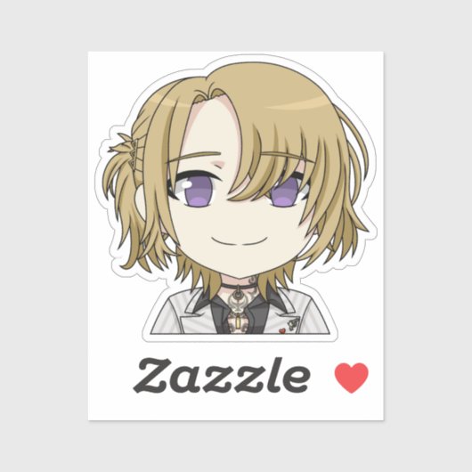 Luca Kaneshiro Chibi Smiling Sticker (Blatt)