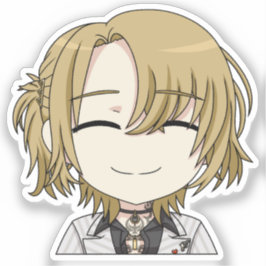Luca Kaneshiro lächelnder Chibi-Aufkleber Aufkleber