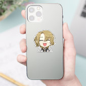 Luca Kaneshiro lächelnder Chibi-Aufkleber Aufkleber (Telefon)